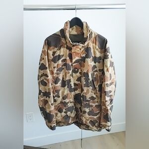 Vtg 90s Columbia Sportswear Camo Hunting Jacket Radial Sleeve Large HM502X